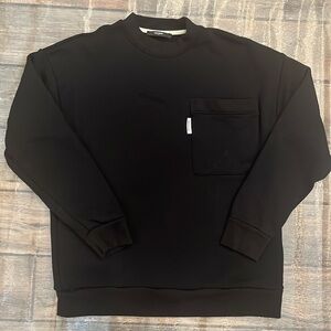 Takeshy Kurosawa black cotton front pocket sweatshirt